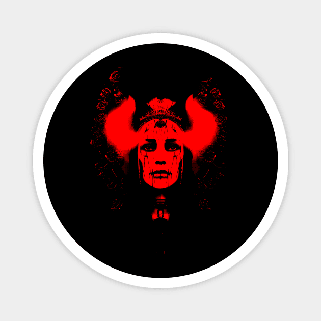 Our Lady Of Holy Death (red version) Magnet by huwagpobjj